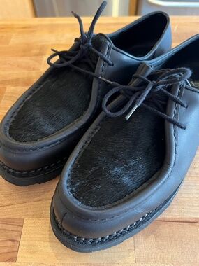 Todd Snyder x Paraboot Michael Calf Hair Lace-up -Black - size: EU45